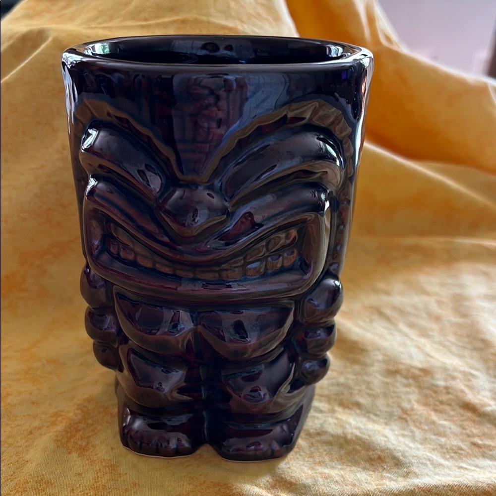 Dark Brown Tiki Mug